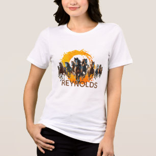En Tri-matière Ajouter un nom Cheval Brown Graphic T-Shirt