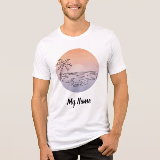 En Tri-matière Ambiance de plage au coucher du soleil – T-Shirt m