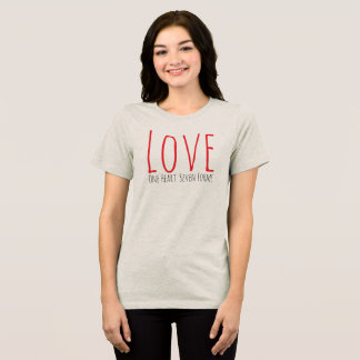 En Tri-matière Amour - Un cœur. Sept formes T-Shirt