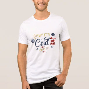 En Tri-matière Bébé son froid typographie extérieure T-shirt de v