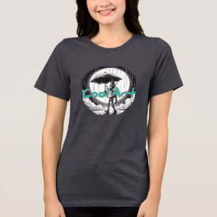 En Tri-matière Bella+Canvas T-Shirt Tri-mélange pour Femme, Noir
