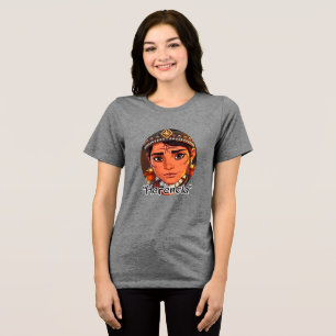 En Tri-matière Bella+Canvas T-Shirt Tri-mélange pour Femme, Noir