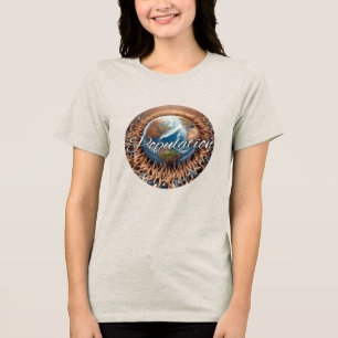 En Tri-matière Bella+Canvas T-Shirt Tri-mélange pour femmes, Blan