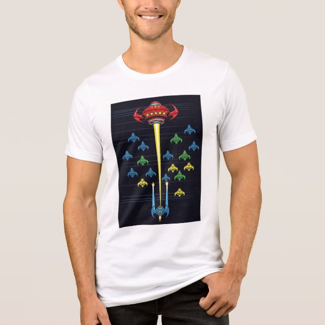 En Tri-matière Big Aliens Ship T-Shirt (Recto)