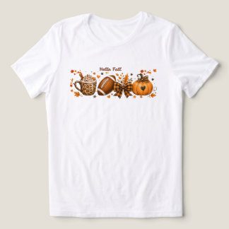 En Tri-matière Bonjour T-shirt pour femmes d'automne