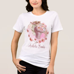 En Tri-matière Ce t-shirt fille floral esthétique
