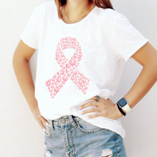 En Tri-matière Chemise T-shirt Pink Ribbon Sensibilisation au can