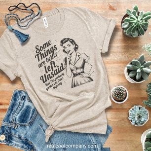 En Tri-matière Chemise Vintage Sassy – T-shirt "Mieux vaut taire"