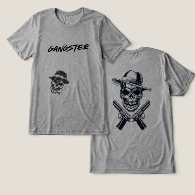 En Tri-matière conception de T-shirt gangster, (Design Recto & Verso)