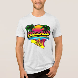 En Tri-matière Coucher de soleil Pozzallo Sicilia avec T-shirt Pa