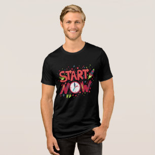 En Tri-matière Design de t-shirt Start Now