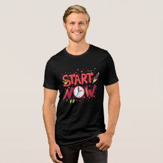 En Tri-matière Design de t-shirt Start Now