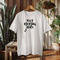 Empreinte de grossesse humoristique noir T-shirt