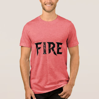 En Tri-matière FIRE – T-Shirt à typographie de mot de pouvoir