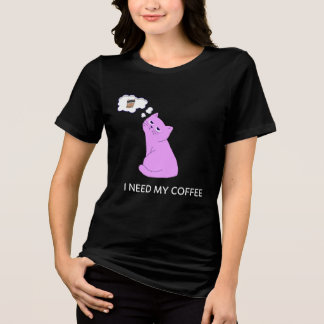 En Tri-matière J'ai besoin de mon café T-shirt amateur de Grumpy 