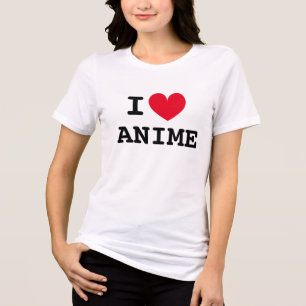 En Tri-matière J'aime t-shirt anime pour les amateurs de dessins 