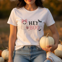 Joli T-Shirt Halloween Fantôme Rose | Hey Boo Coqu