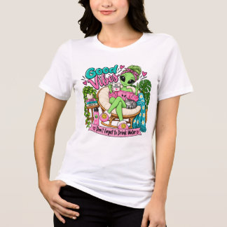 En Tri-matière Jolie Fille Alien Bonne Vibration T-Shirt Hydratée