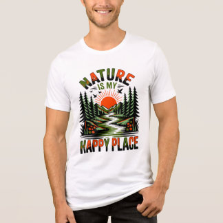 En Tri-matière La nature est mon endroit heureux T-Shirt pour la