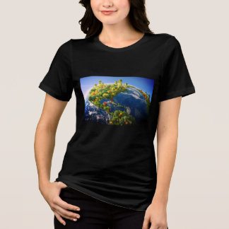 En Tri-matière La Terre Légume sur un T-Shirt Manches Courtes Hom