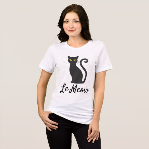 En Tri-matière LE MEOW CHAT NOIR T-shirt