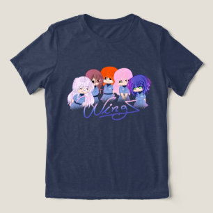 En Tri-matière Le T-Shirt Tri-Blend des Personnages qui Fixent