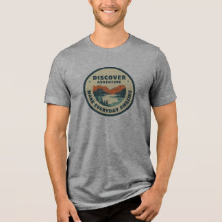 En Tri-matière logo Découvrez l'Aventure sur un t-shirt