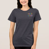 Logo personnalisé T-shirt gris foncé pour femmes P