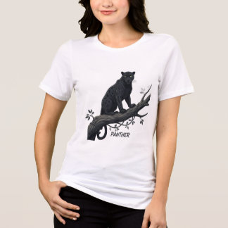 En Tri-matière Magnifique T-shirt Forêt de Panthère Noire