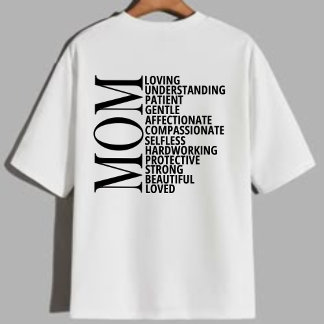 En Tri-matière Maman Word Art T-Shirt - Aimer la fête des mères C