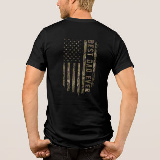En Tri-matière Meilleur Papa Jamais - T-shirt Drapeau Américain