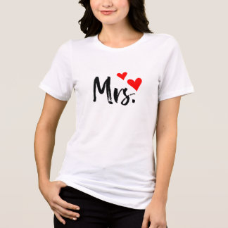 En Tri-matière Mme T-Shirt - Jolie femme au coeur rouge