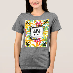 En Tri-matière Modèle Bella+Canvas, T-shirt tricolore pour femmes