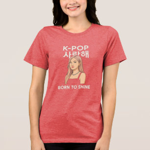 En Tri-matière ✨ né à briller T-shirt minimaliste K-Pop Star