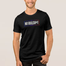 No Bullsh*t 2026 T-shirt politique, noir