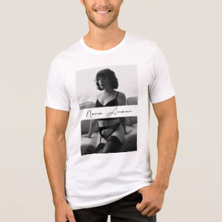 En Tri-matière Nora Amour T-Shirt B&W, Texte Noir