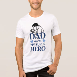 En Tri-matière Papa Tu Es Mon Super-Héros T-Shirt