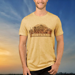 En Tri-matière Portland Black Skyline Graphic T-Shirt