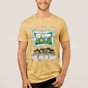 En Tri-matière Potty Mouth   T-shirt Tri-Mélange à Humour Satiriq