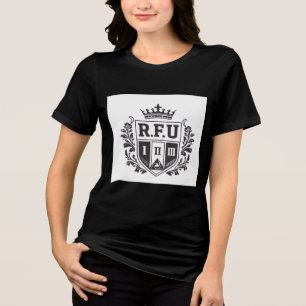 En Tri-matière PowerOf3Brand Crest T-Shirt Noir & Blanc