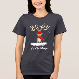 En Tri-matière Rennes à nez rouge C'est un t-shirt de Noël