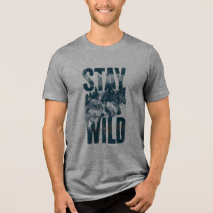 En Tri-matière Restez Sauvage T-Shirt sur la Nature et la Faune S