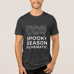 En Tri-matière Schéma de la saison effrayante - T-shirt d'Hallowe