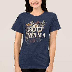 En Tri-matière Soft Mama Boho T-Shirt Fleuri Aquarelle - Terraco