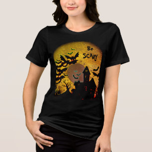 En Tri-matière Sois Effrayant T-shirt Maison Hantée