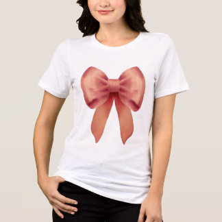 En Tri-matière T-shirt à Cravate rouge