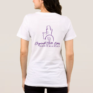 En Tri-matière T-shirt AAOH avec lettres violettes