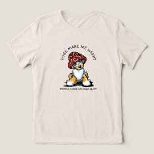 En Tri-matière T-shirt Amoureux des chiens de berger KiniArt Auss