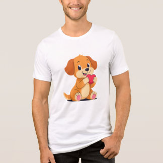 En Tri-matière T-Shirt Amoureux des chiens mignon - Dessin de chi