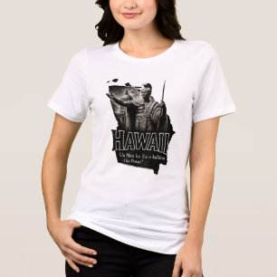 En Tri-matière T-Shirt Artistique Hawaï – Statue du Roi Kamehameh